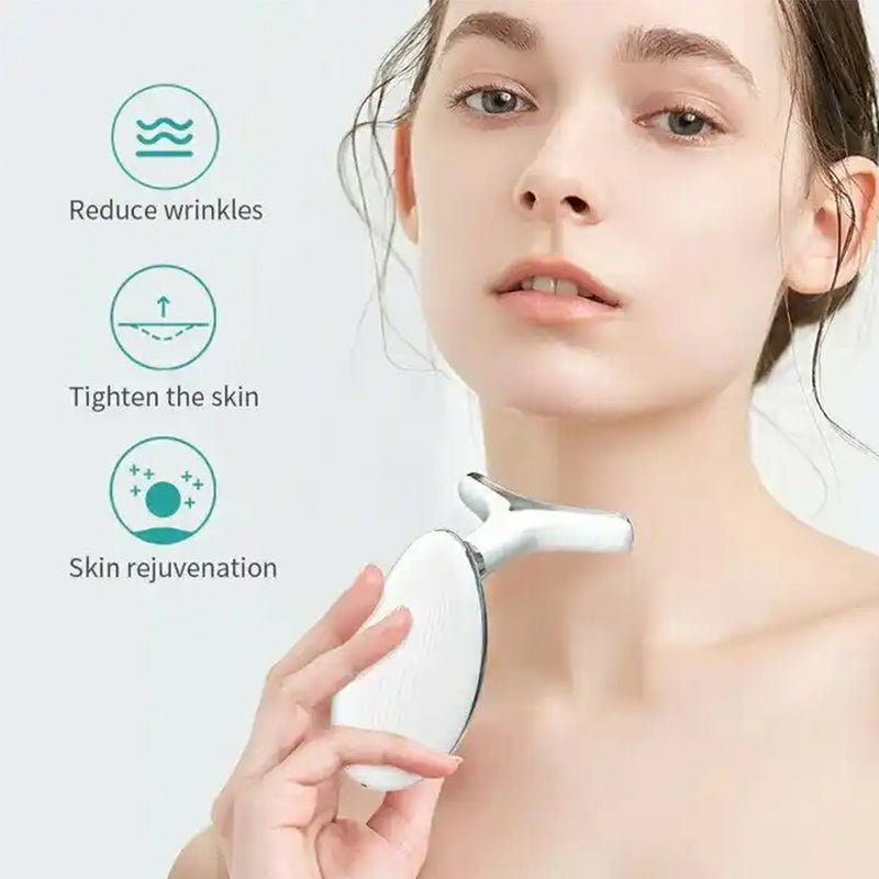 Wrinkle Lightening Neck Beauty Instrument Lifting Face Charging Induction Vibration Warm Massage Facial Beauty Instrument