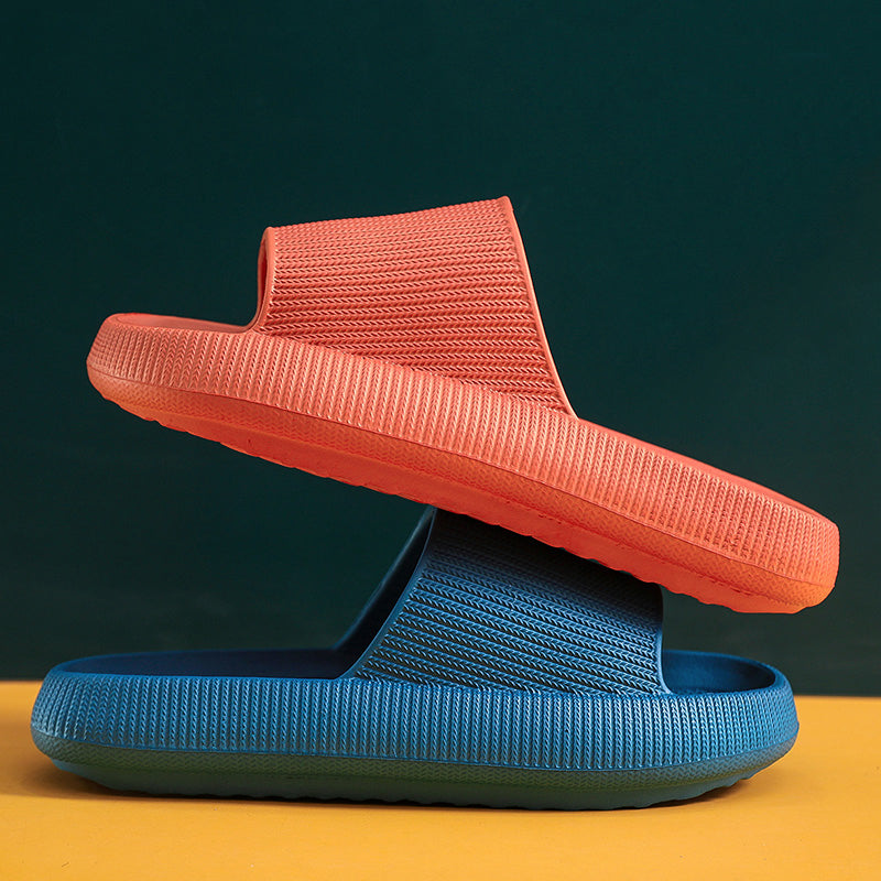 Home Sandals Non-Slip And Deodorizing Home Slippers Solid Color Thick-Soled Beach Slippers For Women
