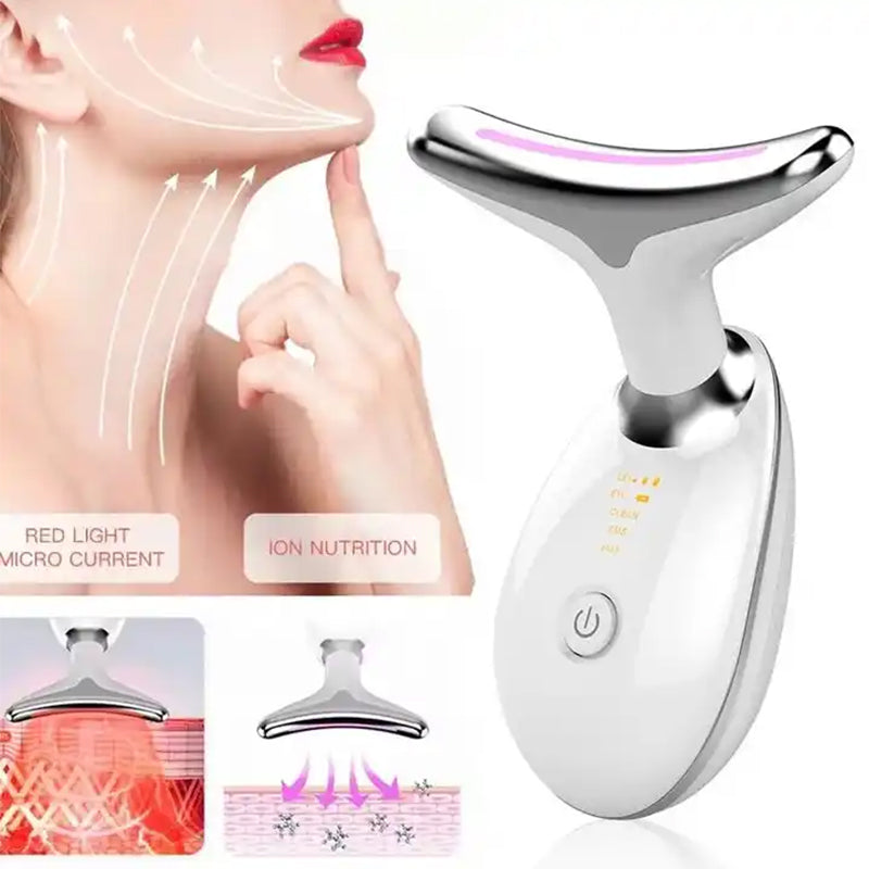 Wrinkle Lightening Neck Beauty Instrument Lifting Face Charging Induction Vibration Warm Massage Facial Beauty Instrument