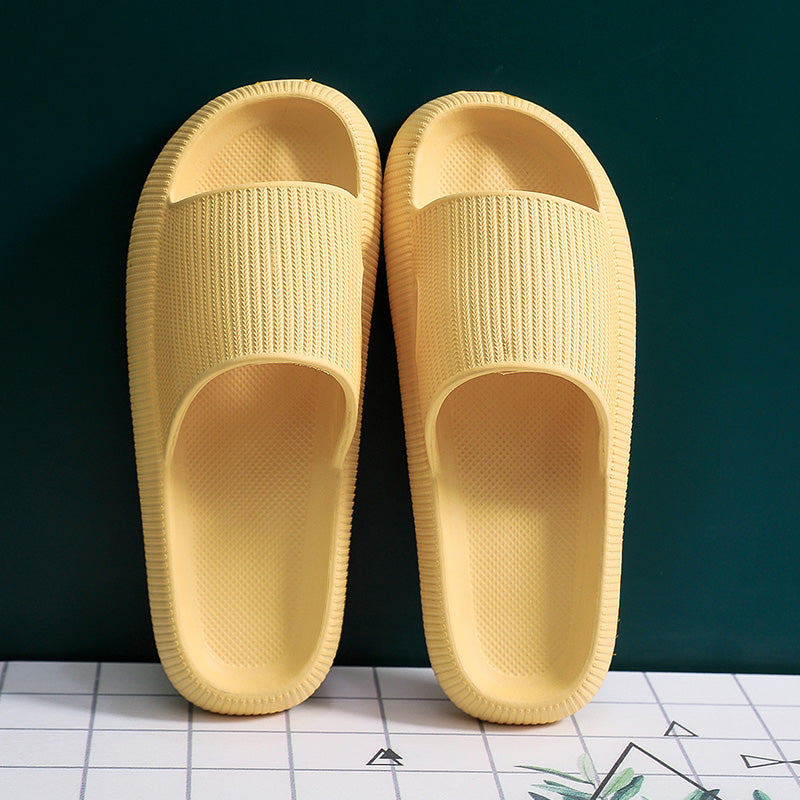 Home Sandals Non-Slip And Deodorizing Home Slippers Solid Color Thick-Soled Beach Slippers For Women