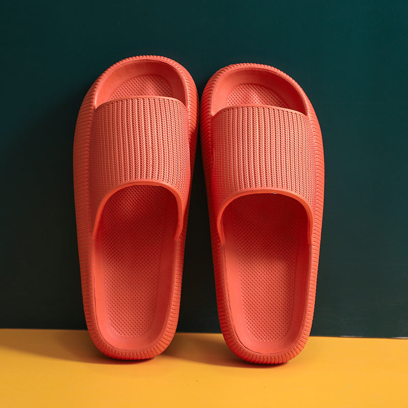 Home Sandals Non-Slip And Deodorizing Home Slippers Solid Color Thick-Soled Beach Slippers For Women