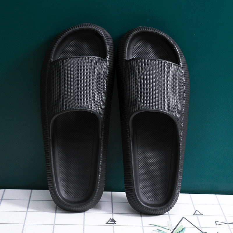 Home Sandals Non-Slip And Deodorizing Home Slippers Solid Color Thick-Soled Beach Slippers For Women